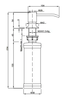 Дозатор  GranFest Z-5001 белый